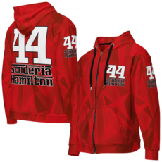 Lewis Hamilton Ferrari Formula 1 Zipped Hoodie Jacket