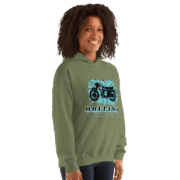 Ride British Motorcycles Vintage Retro T-Hoodie