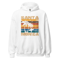 Santa Monica Pier California Surf Hoodie