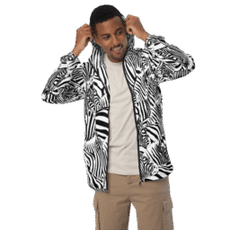 Zebra Print Windbreaker / Rain Jacket