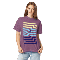 Graphic Illusion Surf Design T-Shirt